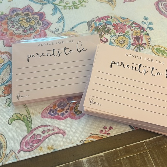 100 Advice Cards for baby shower. Blush pink. 4x6. Never used! Fun activity! - Picture 3 of 4